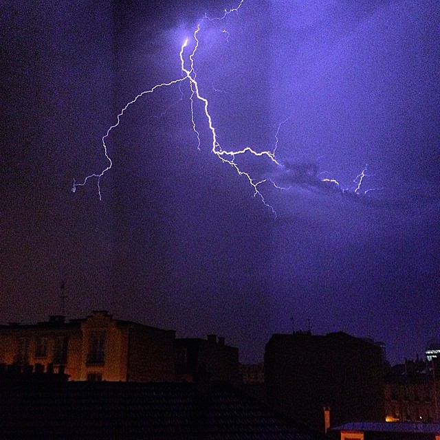 éclair orage 9 juin 2014 Paris